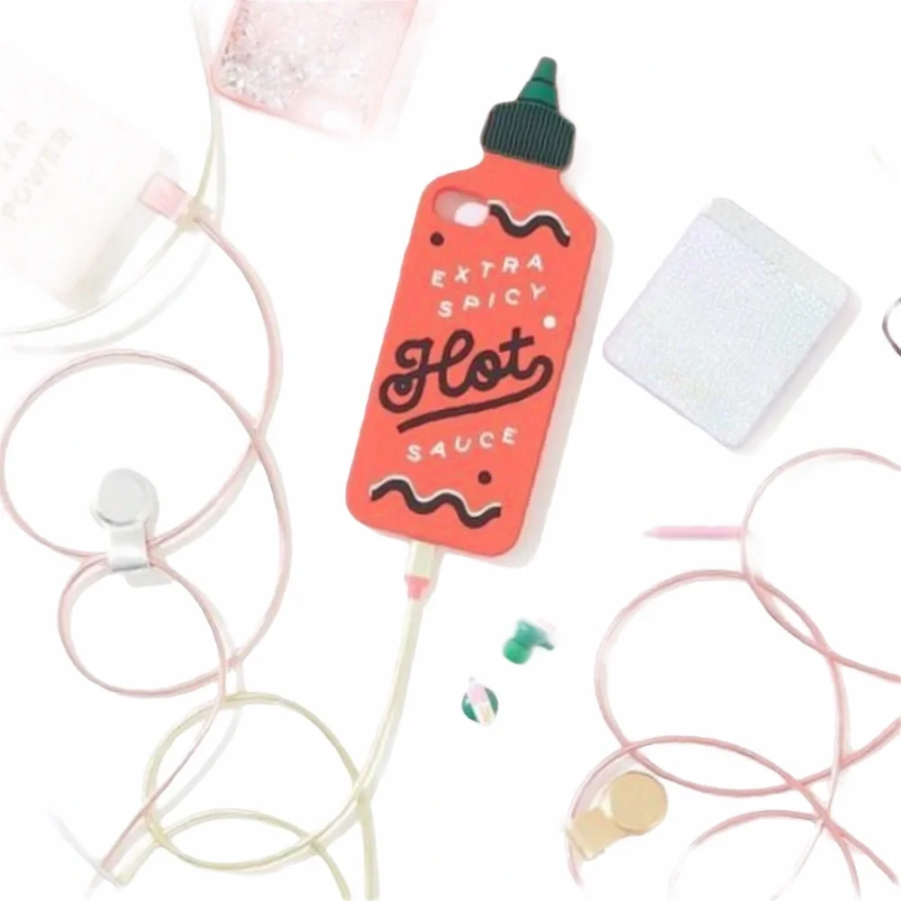 new Bando Hot + Spicy Sauce iPhone 6 7 8 Protective 3D Phone Case Red 
